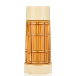 Cream and Orange Geometric Vase